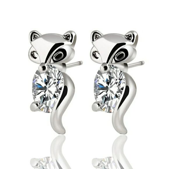Fox Stud Earrings. - Picture 1 of 2